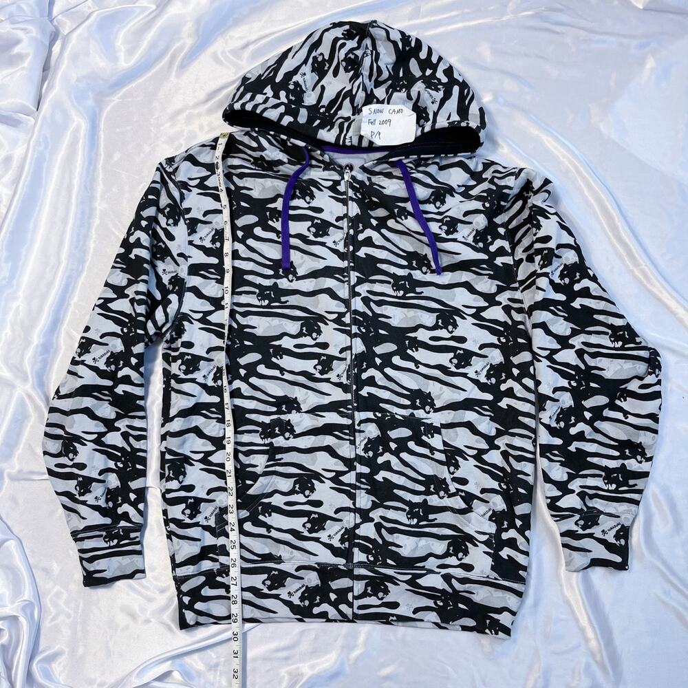 RARE Tokidoki Snow Camo Vintage Y2K Zip Up Hoodie Sweatshirt Women's Large 2009